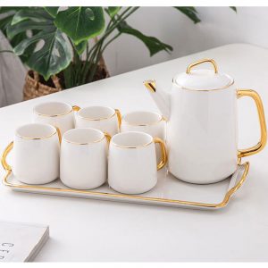 Bộ trà khay sứ