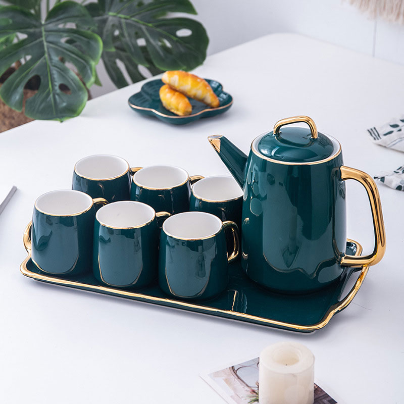 Bộ trà khay sứ
