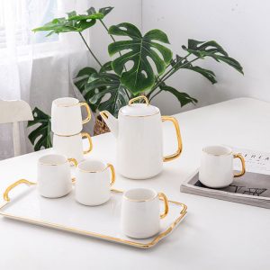 Bộ trà khay sứ