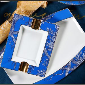 Bộ bát sứ xương 62 chi tiết họa tiết cổ phong cách Trung Hoa