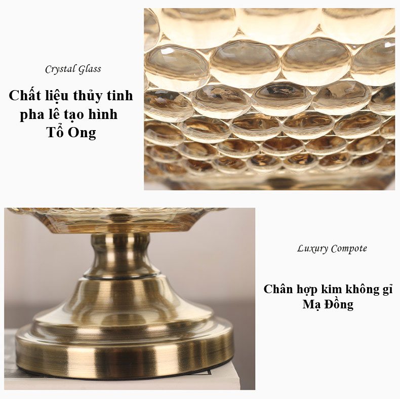 Khay đựng hoa quả thủy tinh