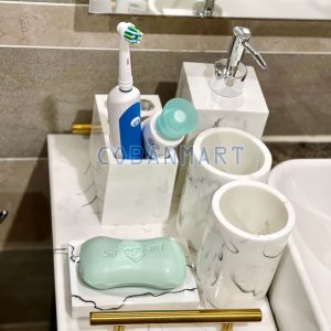 Set phòng tắm vân đá composite