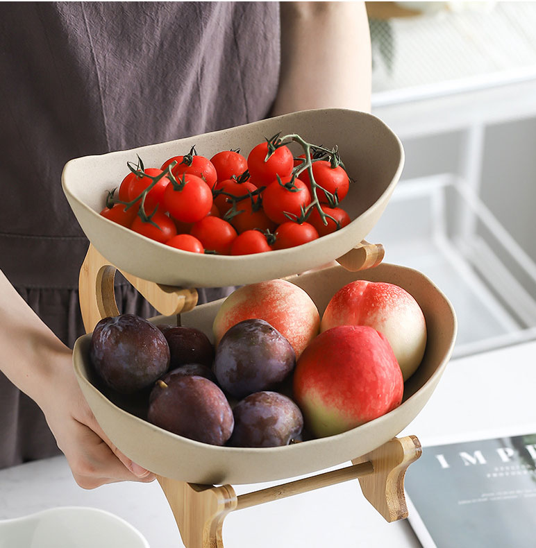 Khay quả khay bánh kẹo bậc thang hai tầng