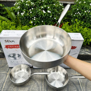 Chảo bếp từ chảo Tuyết Inox 304 SEKA