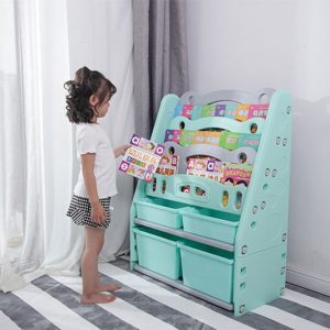 Kệ sách nhựa kèm hộc hai tầng
