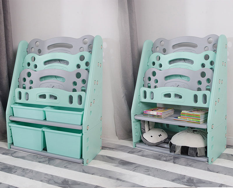 Kệ sách nhựa kèm hộc hai tầng