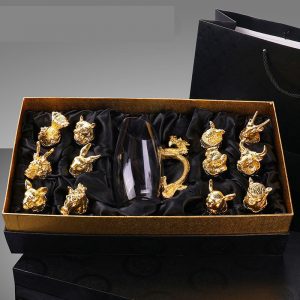 Bộ cốc chén uống rượu thủy tinh kèm khay