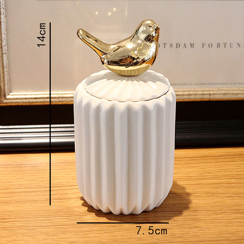 Lọ đựng tăm bông sứ