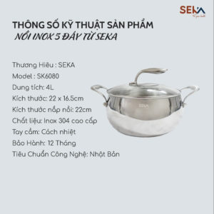 Nồi inox từ SEKA SK6080