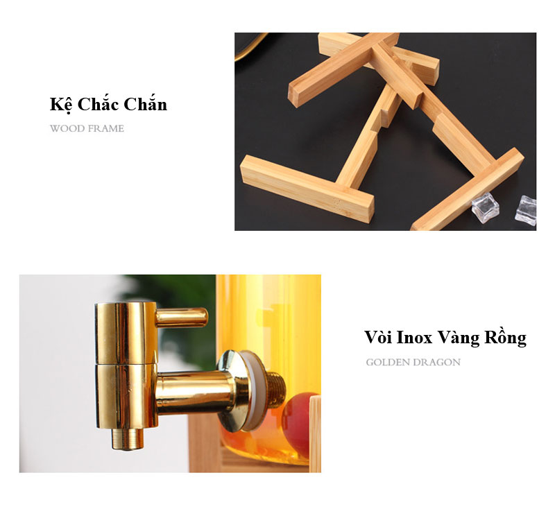 Bình thủy tinh đựng nước ngâm hoa quả ngâm rượu