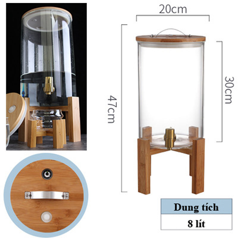 Bình thủy tinh đựng nước ngâm hoa quả ngâm rượu