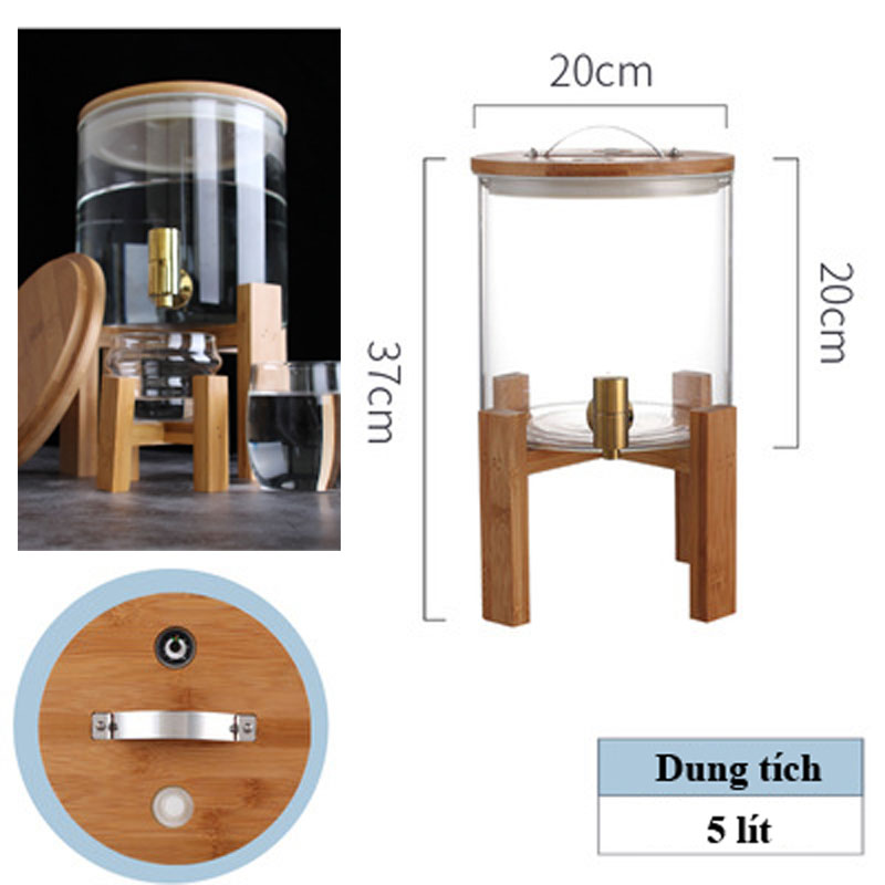 Bình thủy tinh đựng nước ngâm hoa quả ngâm rượu