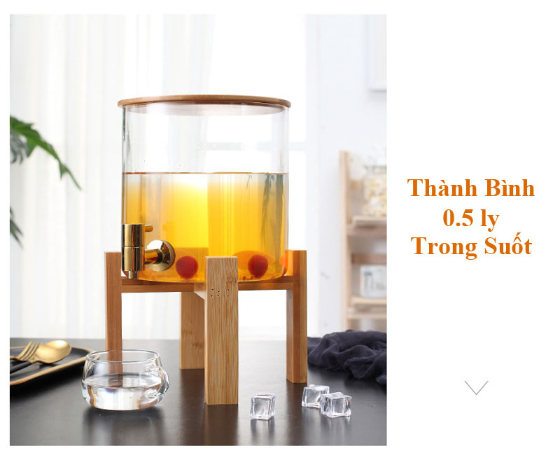 Bình thủy tinh đựng nước ngâm hoa quả ngâm rượu