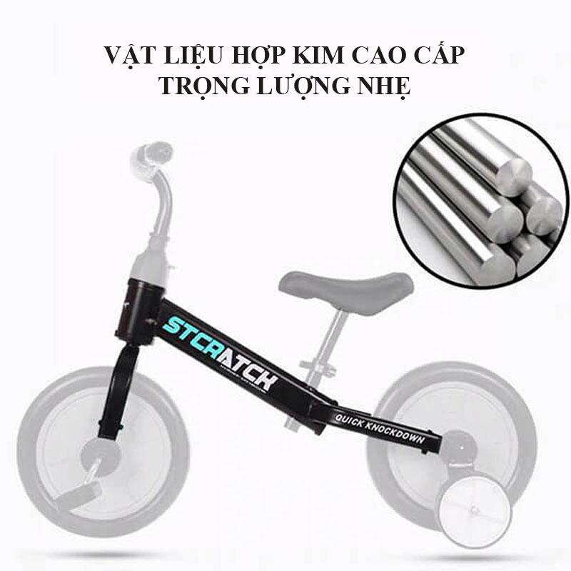 xe đạp xe chòi chân xe 4 bánh mini cho bé