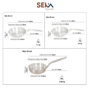 Chảo từ Inox lòng nông SEKA SK6030