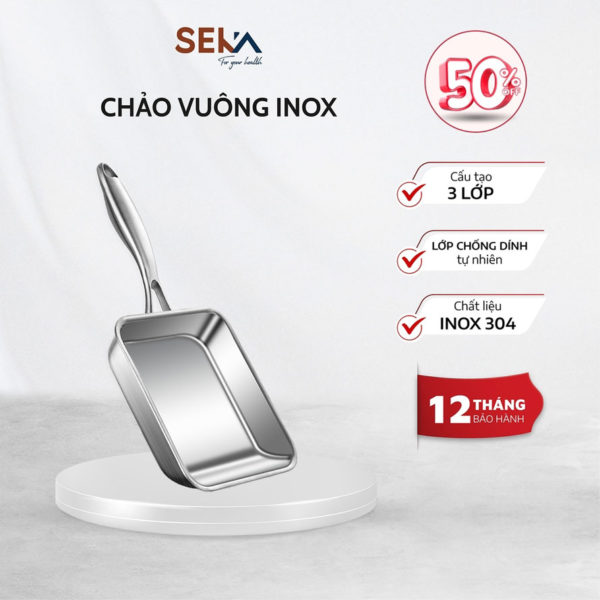 Chảo từ Inox vuông SEKA SK6020