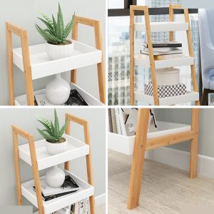 Kệ gỗ trang trí decor phòng khách