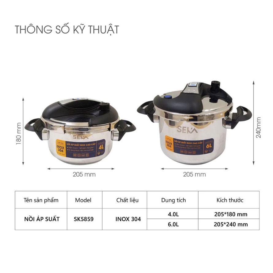Nồi áp suất từ SEKA SK5859