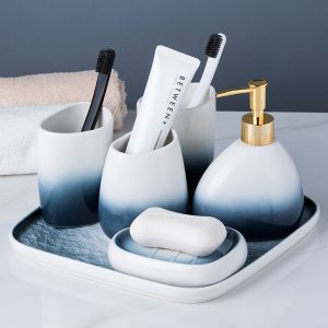 Bộ phụ kiện phòng tắm sứ Ombre