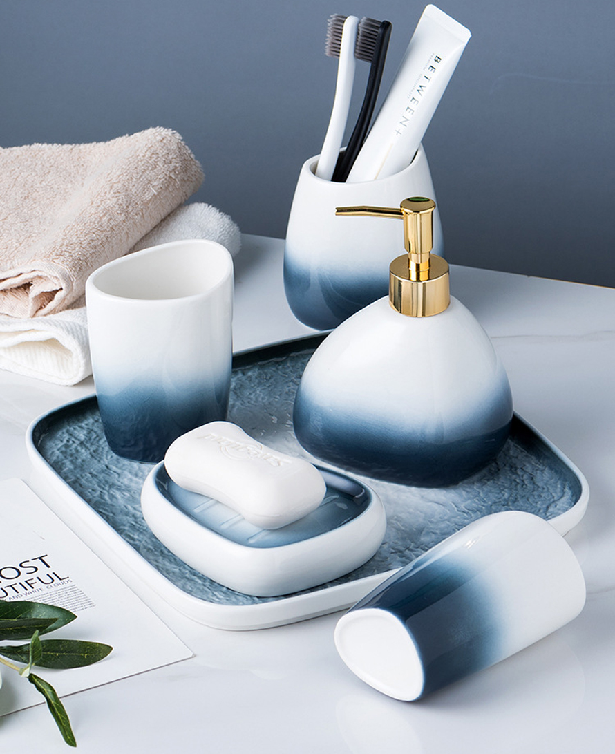 Bộ phụ kiện phòng tắm sứ Ombre