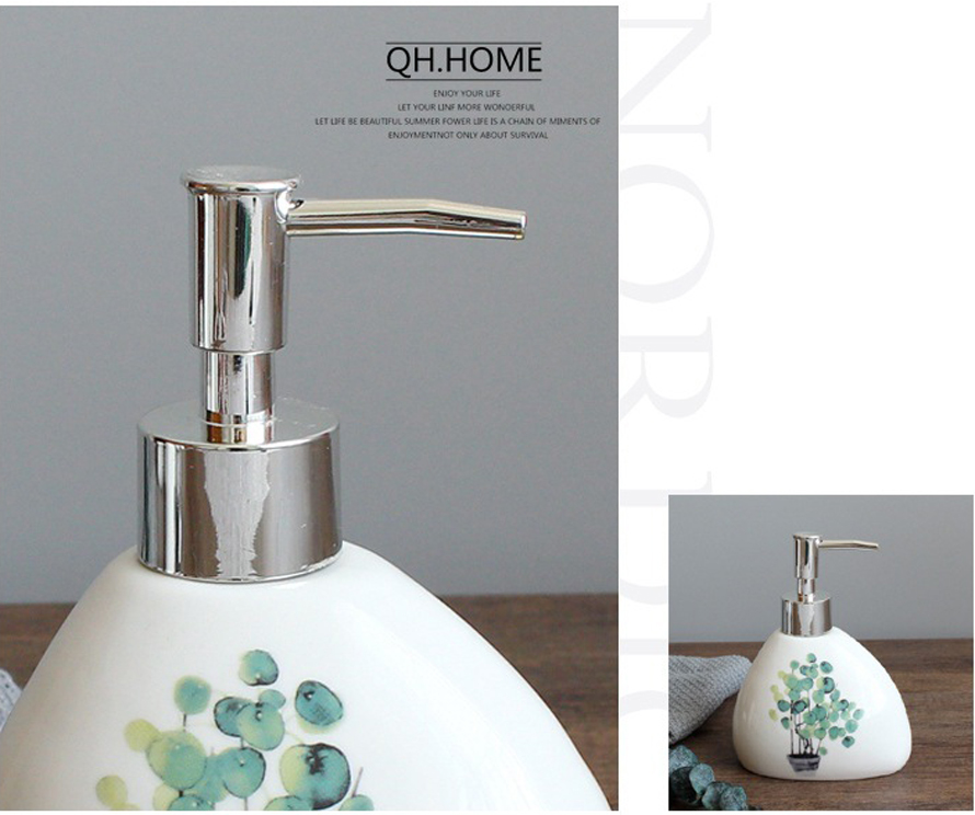 Set phòng tắm họa tiết xanh lá Nordic Greens