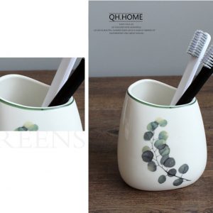 Set phòng tắm họa tiết xanh lá Nordic Greens