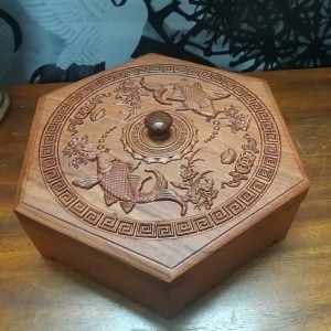 Khay mứt Tết gỗ cá chép