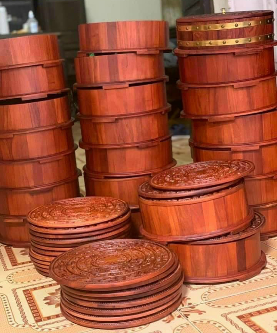 Khay mứt Tết gỗ Lạc Việt