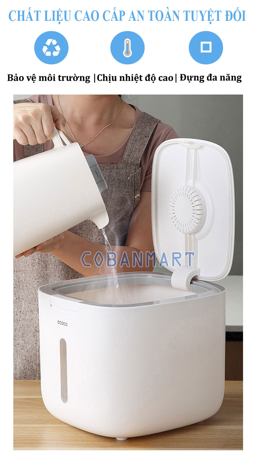 Thùng đựng gạo thông minh