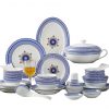 Bộ bát sứ xương 60 chi tiết phong cách Roman