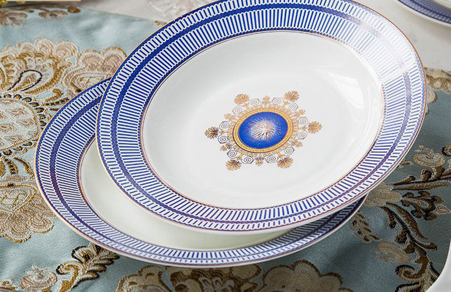 Bộ bát sứ xương 60 chi tiết phong cách Roman