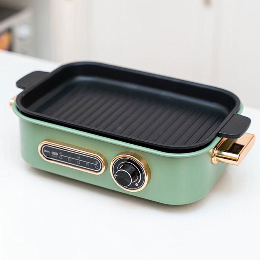 Nồi lẩu nướng hấp làm bánh đa năng Seka 4 trong 1