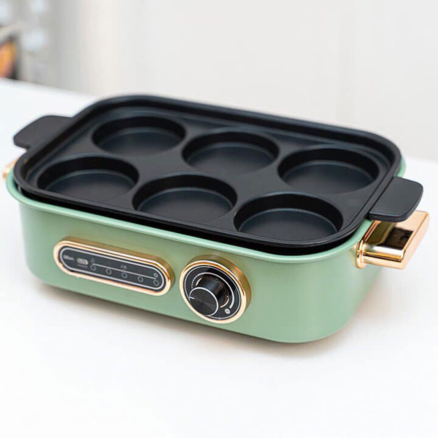 Nồi lẩu nướng hấp làm bánh đa năng Seka 4 trong 1