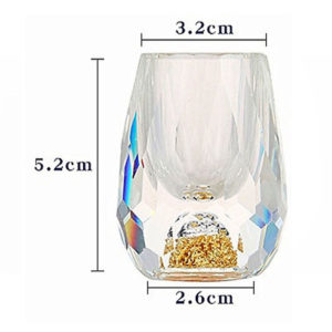 Ly rượu mắt trâu pha lê phối vàng 24K