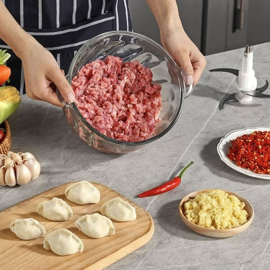 Máy xay thịt cá SEKA sk2288 chạy điện cối thủy tinh 2 lít