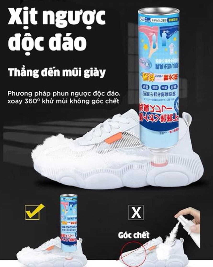 chai xịt khử mùi hôi giày