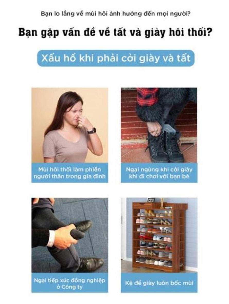 chai xịt khử mùi hôi chân