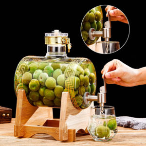 Bình thủy tinh chịu nhiệt có vòi đựng nước