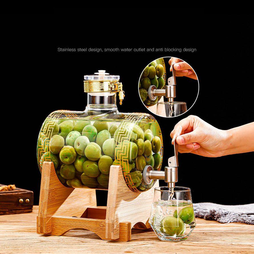 Bình thủy tinh chịu nhiệt có vòi đựng nước