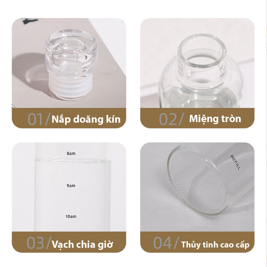 Chai thủy tinh chịu nhiệt 500ml