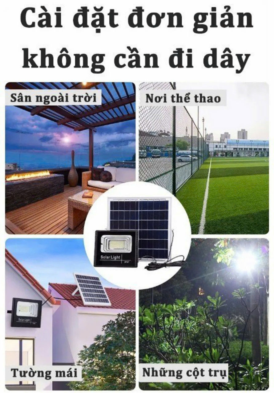 Đèn năng lượng mặt trời sân vườn chống nước