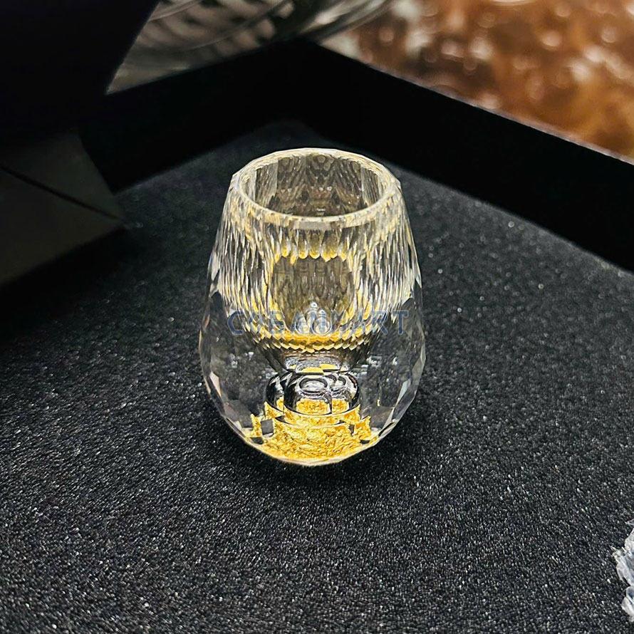 Bộ cốc ly rượu mắt trâu 24K