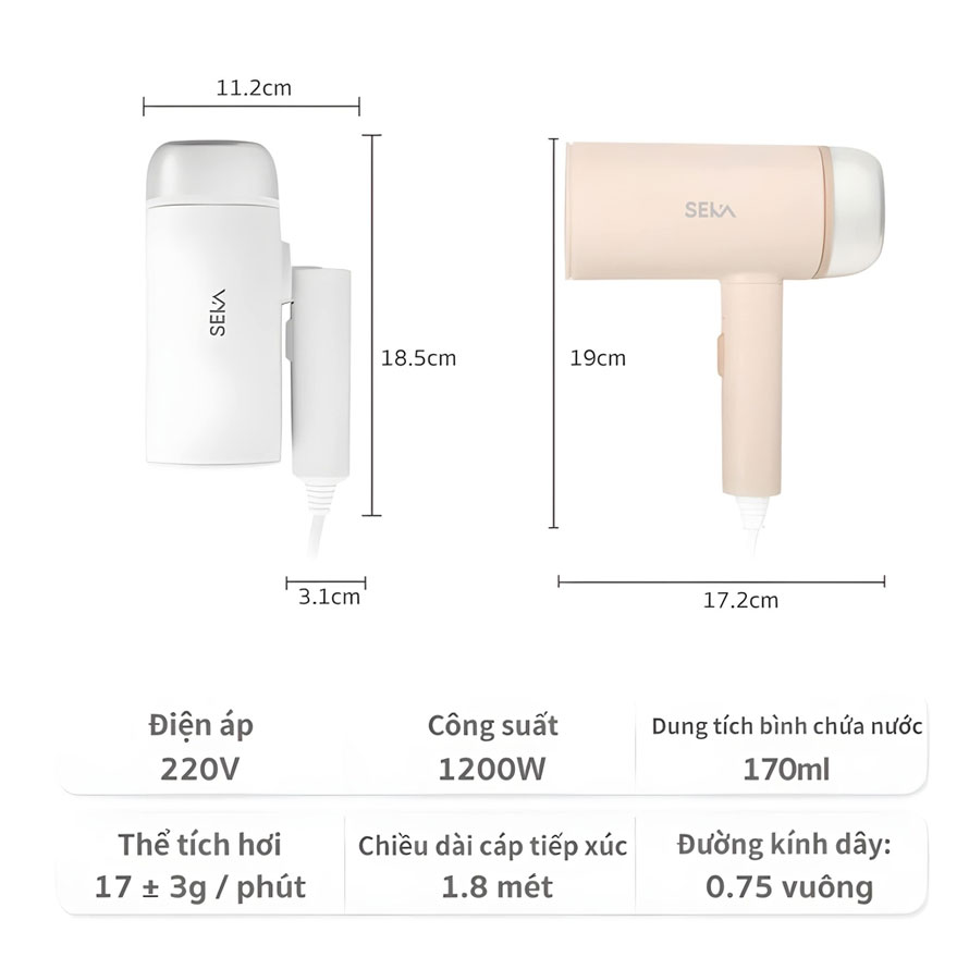 Bàn ủi bàn là hơi nước cầm tay SEKA SK547
