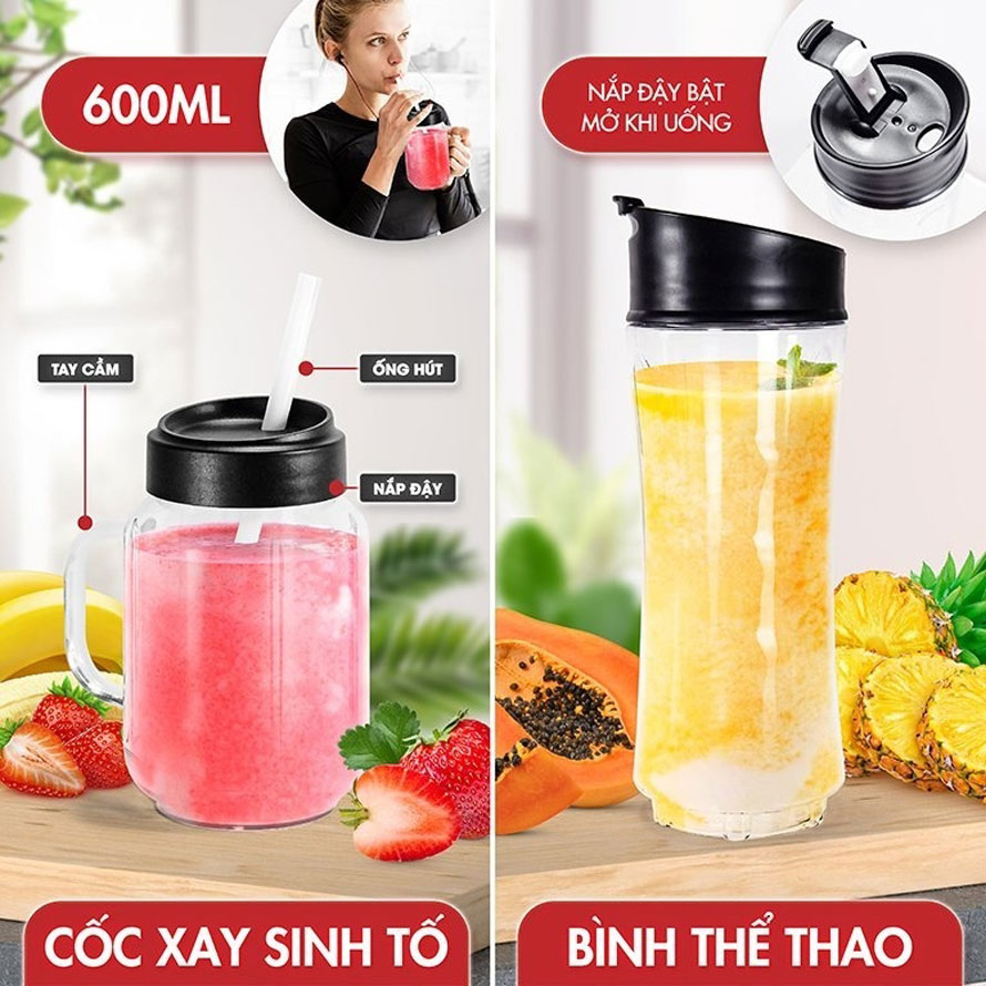 Máy xay sinh tố 3 cối đa năng SEKA HR2223