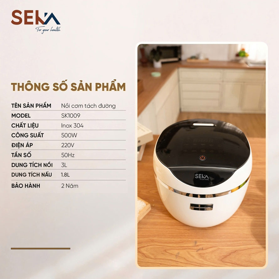 Nồi cơm điện tách đường SEKA SK1109